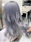 ケアブリーチで作るツイステカラーアズール風ラベンダーアッシュ