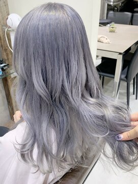 トルネード(TORNADO) ケアブリーチで作るツイステカラーアズール風ラベンダーアッシュ