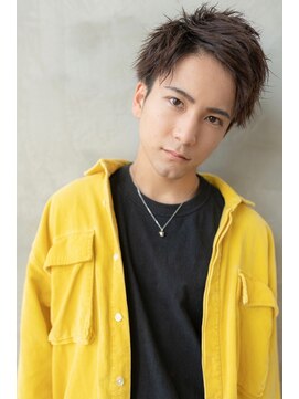 オースティン 門前仲町(AUSTIN) ツイストパーマ七三オールバックマッシュウルフスリークショート