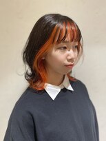 エストヘアーバイ フレンズ 新宿店(est hair by friends) フェイスフレーミングオレンジインナーカラー/ブリーチ