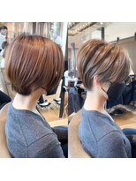 バンプ ギンザ(BUMP GINZA)&nbsp;30代、40代/ひし形ショート×アッシュベージュ/大宮