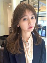 ロングレイヤー 小顔カット 2wayバング 韓国へア 髪質 改善