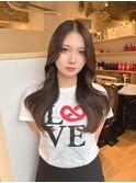 韓国風巻き 髪質改善 姫カットレイヤー マロンベージュ