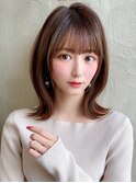 大人可愛い前髪レイヤーミディアム髪質改善20代30代40代高田馬場