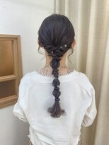 ソノ(sono)&nbsp;編み下ろし　玉ねぎヘア　ポニー　参列ヘア