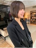 ナチュラルボブ/くすみブラウン