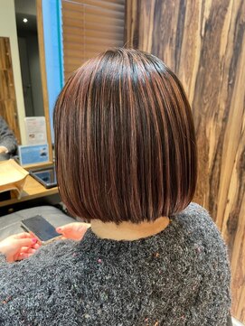 ヘアリゾート粋 トゥジュ 池袋東口店(tujuh) ハイライトカラー/ショートボブ