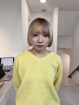 ミーム 原宿 表参道(meme) ダブルカラーハイトーンカラーケアブリーチインナーカラー#原宿