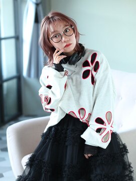 シェール(cher) ミディアムボブ/オレンジブラウン