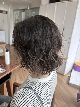 カナエ(CaNaE) ボブ×ウェーブパーマ