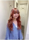 オレンジ×ベージュのデザインカラー♪