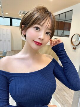 アンバー 池袋(amber) アプリコットオレンジ/ハイライトカラー/奥行きショート[池袋駅]