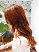 ラレイ ハラジュク(Lalei harajuku)&nbsp;【白石】ブリーチなしオレンジブラウン暖色艶カラー原宿