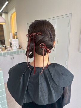 結婚式お呼ばれ/まとめ髪/シニヨン/ヘアアレンジ