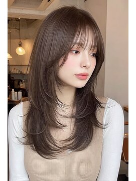 ノイエ 原宿 北参道(NoIE) バタフライカットハッシュカットマレットヘアチェリーレッド