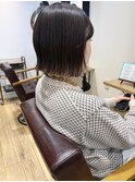 【吉田】外はねレイヤーボブ縮毛矯正ダークアッシュ20代吉祥寺