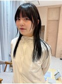 【晴音】顔まわりレイヤー/重めバング/ロング/20代