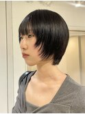 丸顔解消 顔まわりレイヤー ショート