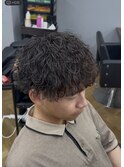 波巻きパーマ