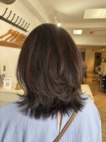 アミュレ ヘア サロン(Amule hair salon)&nbsp;ミディアムレイヤー40代50代世田谷美容院コテ巻きスタイリング