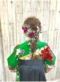 卒業式シーズンのヘアーセットと袴の着付け早朝から取り掛かりOK