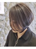 小顔ボブ☆大人可愛いアッシュ☆イメチェン