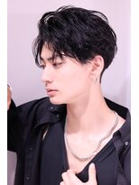 ネイビー(NAVY)&nbsp;大人ミディアム スパイラルパーマ ウェットウェーブ  グリース