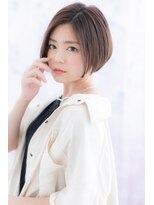 ミック 日暮里店(miq) 大人かわいい黒髪ナチュラルアッシュ前下がりワンレンボブc1