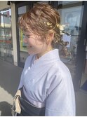 卒業ヘアセットお着付け