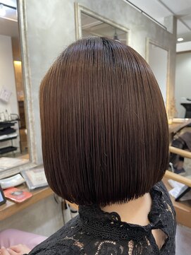 ビスクヘアデザイン(bisq hair design) simple bob × 縮毛矯正