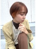 stylist イケダ>> イヤリングカラー×オレンジ×耳掛けショート