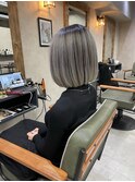バレイヤージュ、グレージュカラー、ハイライト、ココアベージュ
