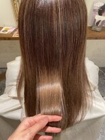 ムーン(moon) 11月#ロングヘア#グレージュカラー#ボブウルフ#ココアベージュ