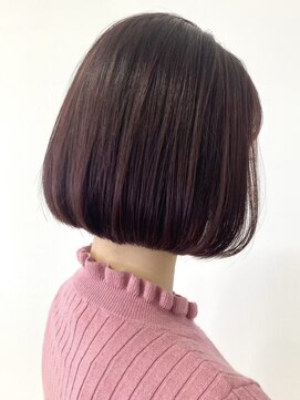 ルートエイチ 市川(Root H) ダブルカラーミルクティーベージュインナーカラーショートボブ