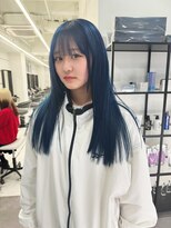 ギグスダブル 栄久屋大通店(gigs double)&nbsp;ブルーブラック/ストレートロング