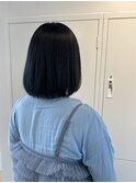 【牧内】ブルーブラック/艶ボブ/20代30代