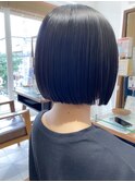 艶ボブ/ダークトーン/暗髪/ナチュラルブラック/ミニボブ/
