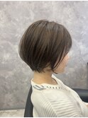 丸みショート×シアーベージュ