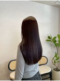 大人シアーベージュミニウルフボブミディアムレイヤー