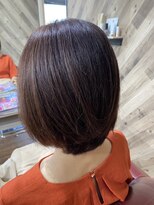 ルネッサンスヘアー ラファエロ(RAFFAELLO)&nbsp;艶々グレーカラー　ピンクベージュ　大人かわいいボブ　ボブ