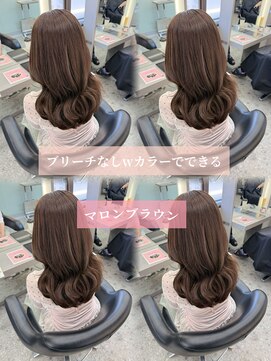 ボタン ハカタ(VOTAN hakata) ブリーチなしwカラー/マロンブラウンカラー/透明感カラー