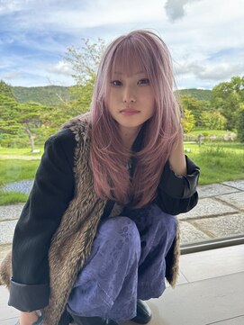 レブ 三条河原町(Reb,) 京都ダブルカラー/ブリーチ/レイヤーカット/ピンクカラー