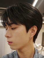 アンサー 渋谷(ANSWER)&nbsp;メンズカットセンターパートフェザーパーマ髪質改善縮毛矯正韓国