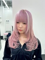 エゴ 池袋(EGO)&nbsp;レイヤーカット/顔周りエクステ/ホワイトピンク/池袋