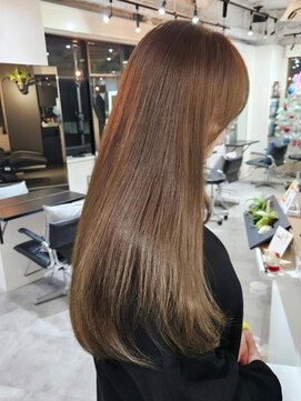 エイス 梅田 中津(Ace) レイヤーカット　マロンベージュ