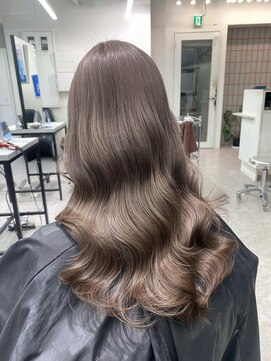 ペレ 渋谷(PELE) 着物ヘア/ダークアッシュ/ミディアムレイヤーカット/渋谷