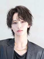 エイド 本店(aid)&nbsp;ミディアムラウンドセンターパート × シャドウスパイラルパーマ