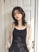 ロニカ 銀座(LOuNICA) 韓国レイヤー/ミディアムウルフ/ハッシュカット/くびれヘア/銀座