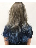 アンソメット 上津店(UN SOMMET)&nbsp;ハイトーンデザインカラー（シルバーベージュ×ブルー）