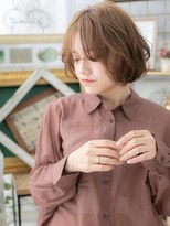 カバーヘアアンドスパ ブリス 浦和(COVER HAIR&SPA bliss)&nbsp;センターパートかきあげ前髪韓国風大人ボブc5浦和20代30代40代